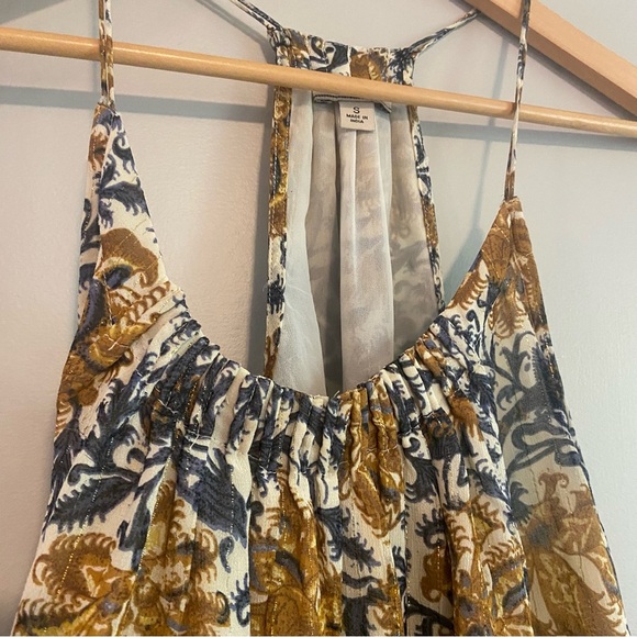 Lucky Brand Brown and Tan Smocked Camisole - Picture 4 of 6